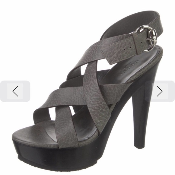 Gucci Shoes - GUCCI Leather Platform Heels